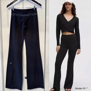 Lululemon Groove Wide Leg Silver Peacock Lace Reflective (Tall Girl Friendly)